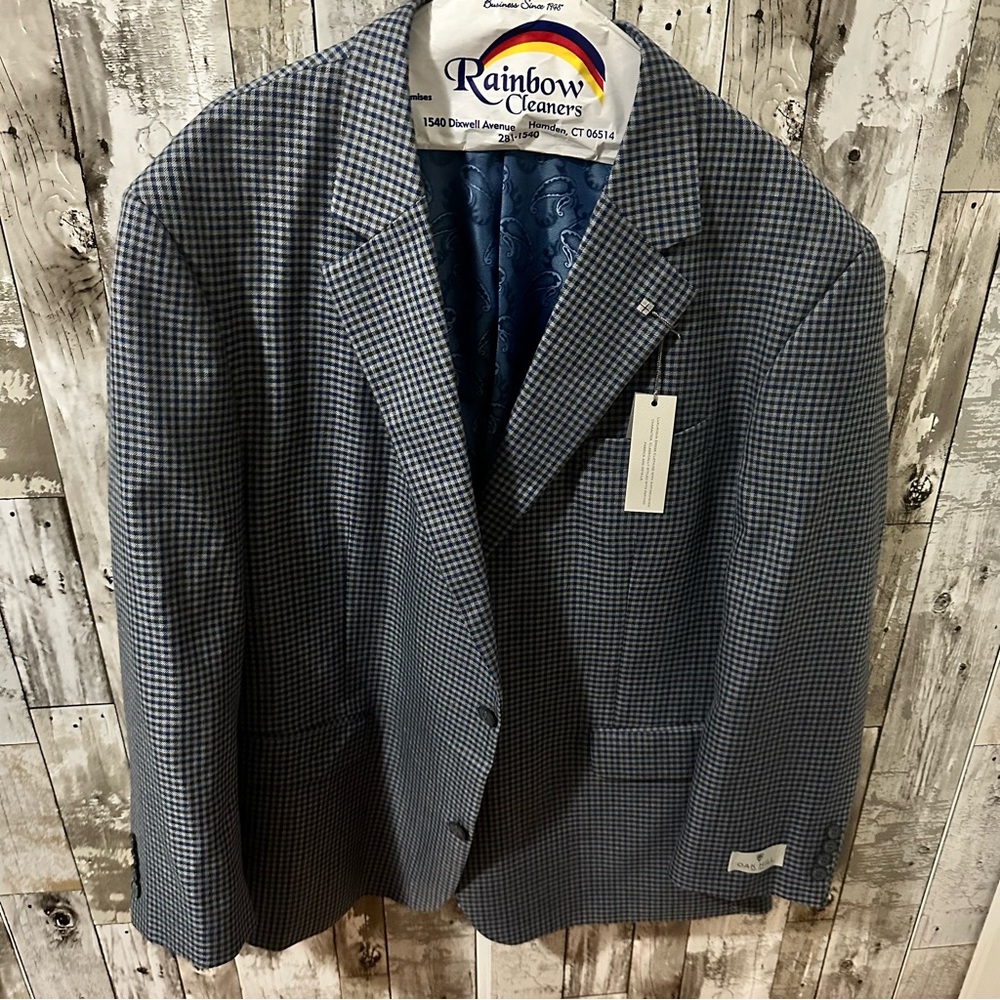 Classic Blue Checkered Blazer